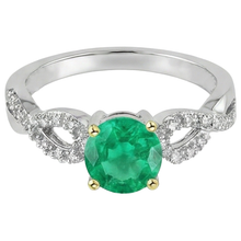 Afbeelding in Gallery-weergave laden, Smaragd Edelsteen Ring – zijaanzicht
