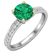 Afbeelding in Gallery-weergave laden, Smaragd Edelsteen Ring – hoekaanzicht
