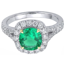 Afbeelding in Gallery-weergave laden, Smaragd Edelsteen Ring – vooraanzicht
