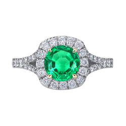 Tijdloos Edelsteen Ring met GIA-Gecertificeerd Smaragd – 2,50