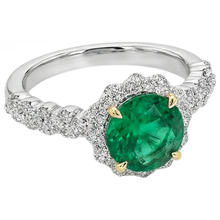 Afbeelding in Gallery-weergave laden, Luxe Gekleurde Steen Ring 3 karaat – profielaanzicht
