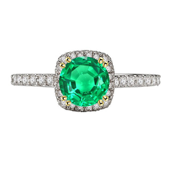 GIA Gekeurd Smaragd Sieraadsteen Ring 2,50 karaat – 14 Karaat