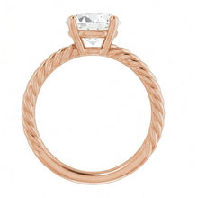 Afbeelding in Gallery-weergave laden, Diamant Solitaire Ring 2-karaat 14 Karaat Rosé Goud – vooraanzicht
