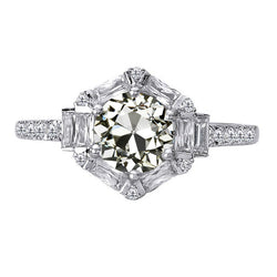 Schitterend Antiek Cushion Fijne Diamant Halo Ring – 1,50 karaat