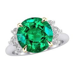GIA Gekeurd Fijne Smaragd Sieraadsteen Ring 4 karaat