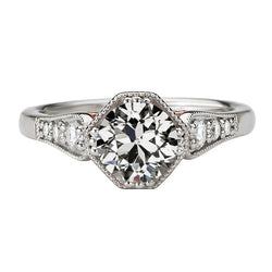 Verblindend Solitaire Ring met Accenten – Diamant 2,50 karaat |