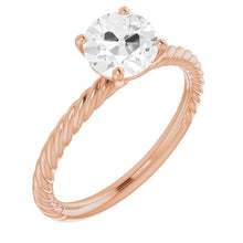 Afbeelding in Gallery-weergave laden, Diamant Solitaire Ring 2-karaat 14 Karaat Rosé Goud – hoofdaanzicht
