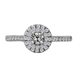 Ambachtelijk Halo Verlovingsring – Fijne Diamant 2,50 karaat