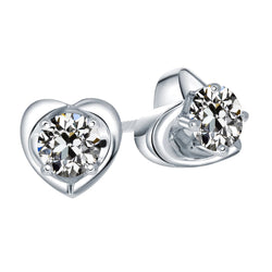 Oorbellen 14K Witgoud – Fijne Diamant Old Mine Slijpvorm 2 karaat