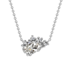 Uit de aarde gewonnen Oud Europese Slijpvorm Diamant Hanger