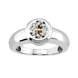 Old Mine Slijpvorm Solitaire Ring – Fijne Diamant 2 karaat 14