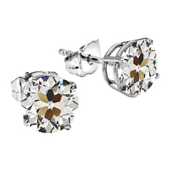 Old Mine Slijpvorm Fijne Diamant Oorhangers – 6 karaat in 14K
