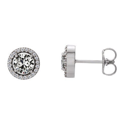 Oorstekers 14K Witgoud met Fijne Diamant – 1 karaat