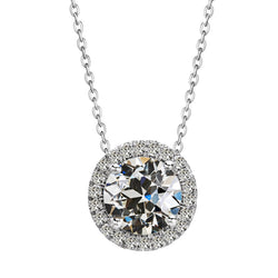 14 Karaat Witgoud Fijne Diamant Halo – 4-karaat Old Mine