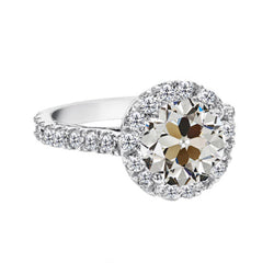 Diamant Halo Verlovingsring 3 karaat – 14 Karaat Witgoud