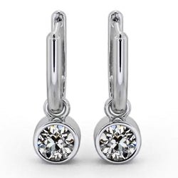 Glanzend Fijne Diamant Oorstekers 1 karaat – 14K Witgoud