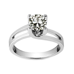 Diamant Antiek Cushion Solitaire Ring 2 karaat – 14K Witgoud