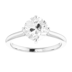 Diamant Old Mine Slijpvorm Solitaire Verlovingsring 3 karaat