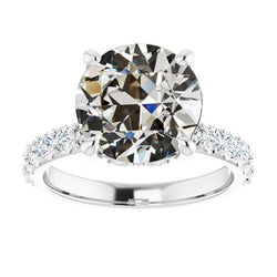 Schitterend Diamant Solitaire met Zijstenen 4,50 karaat – 14