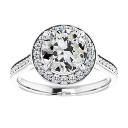 Glanzend Fijne Diamant Solitaire Ring met Accenten 3,50 karaat
