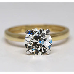 Luxe Diamant Solitaire Ring – 2 karaat Bicolor 14K Goud