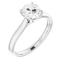 Briljant Antiek Cushion Briljant Solitaire Ring – 2 karaat 14K