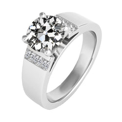 Pavé Diamant Herenring 2 karaat – 10K White Gold