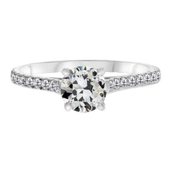 High-end Briljant Solitaire Ring met Accenten 2 karaat