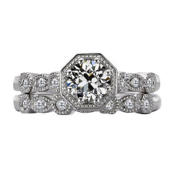Vintage Fijne Diamant Verlovingsring 2 karaat – 14K Witgoud