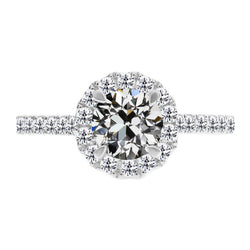 Handgemaakte Briljant Halo Zetting Ring 3,50 karaat