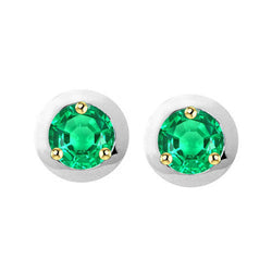GIA Gekeurd Gemstone Earring – Smaragd 1,50 karaat Tweekleurig