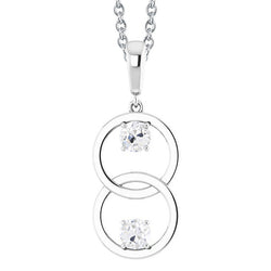Diamant Antiek Cushion Druppel Hanger 1 karaat in 14 Karaat