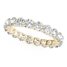 Afbeelding in Gallery-weergave laden, Fijne Diamant Eternity Band 3 karaat 14K Geelgoud – hoofdaanzicht
