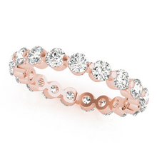 Afbeelding in Gallery-weergave laden, Fijne Diamant Eternity Band 0,15-karaat 14 Karaat Rosé Goud – hoofdaanzicht
