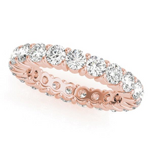 Afbeelding in Gallery-weergave laden, Rond Geslepen Fijne Diamant ring in 14K Rosé Goud – hoofdaanzicht
