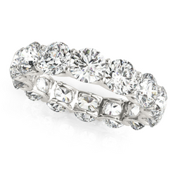 14K Witgoud Diamant Eternity Band – 5,60-karaat Rond Geslepen
