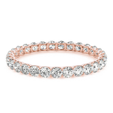 Afbeelding in Gallery-weergave laden, Fijne Diamant Eternity Band 5,28 karaat 14 Karaat Rosé Goud – zijaanzicht
