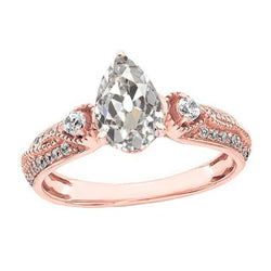 Natuurlijke Diamanten Ring 4.70ct - Roségoud 14K