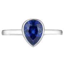 Afbeelding in Gallery-weergave laden, Royal Blue Saffier Peervormig Sieraadsteen Ring 1,50 karaat – 14
