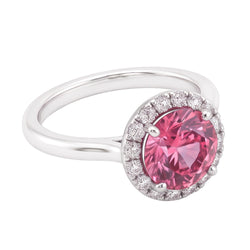 Roze Saffier Verlovingsring