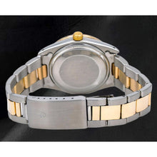 Afbeelding in Gallery-weergave laden, Roze parelmoer diamanten wijzerplaat 36 mm Rolex Datejust Two Tone horloge Oyster armband
