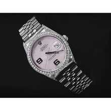 Afbeelding in Gallery-weergave laden, aangepaste diamanten rand Rolex horloge
