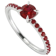 Afbeelding in Gallery-weergave laden, Ruby Ring 2 karaat witgoud 14K Prong Style
