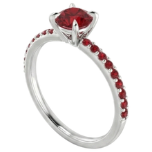 Afbeelding in Gallery-weergave laden, Ruby Ring 2 karaat witgoud 14K Prong Style
