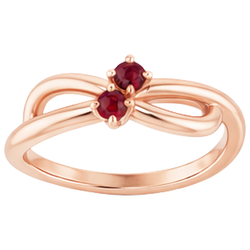 Echte Robijn Ring 0.20 Karaat - Roségoud