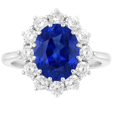 Afbeelding in Gallery-weergave laden, Saffier Cluster Ring
