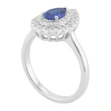 Afbeelding in Gallery-weergave laden, Saffier Cluster Ring
