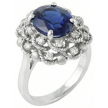 Afbeelding in Gallery-weergave laden, echte round diamant 3karaat ring vooraanzicht
