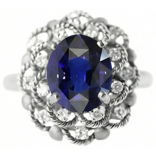 Afbeelding in Gallery-weergave laden, echte round diamant 3karaat ring zijaanzicht
