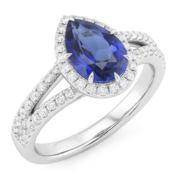 Saffier Diamanten Ring